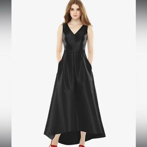 ALFRED SUNG SZ 16 HIGH LOW BLACK DRESS NWT